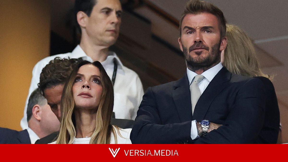 Victoria Beckham almost breaks 'Resting Wag Face' as body language shows sign after goal