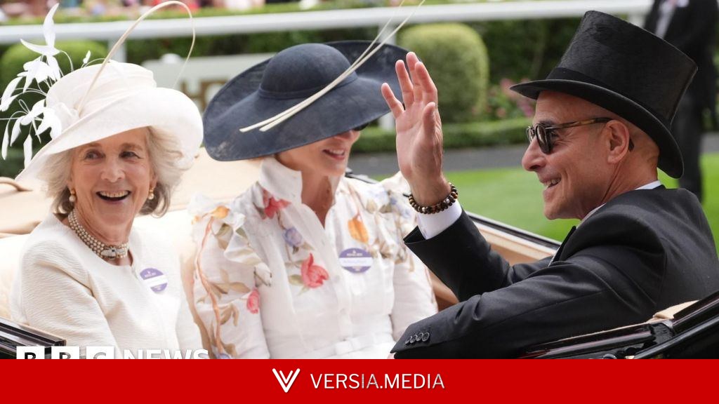 Hats and high-fashion as King attends Royal Ascot with actor Stanley Tucci