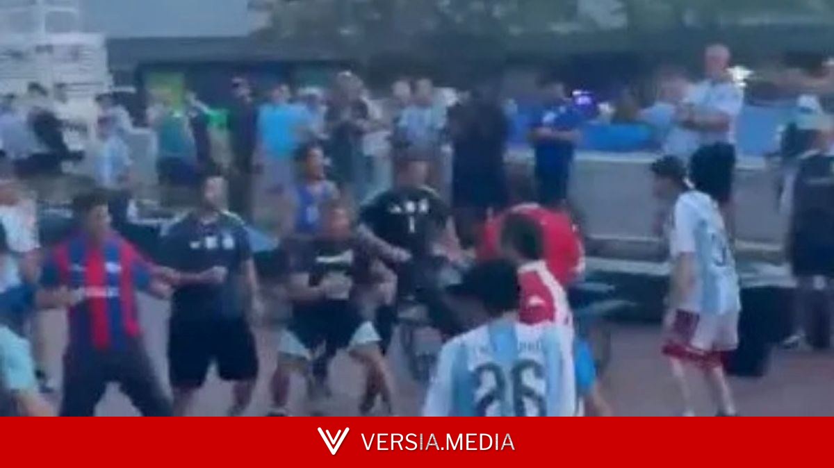 World Cup chaos as Argentina fans 'fight and throw bottles' ahead of England clash