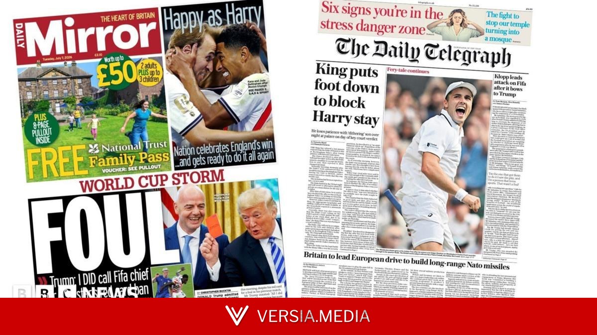 The Papers: 'World cup storm' and 'King puts foot down'