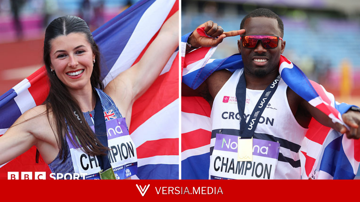Hunt and Glave win British 100m titles