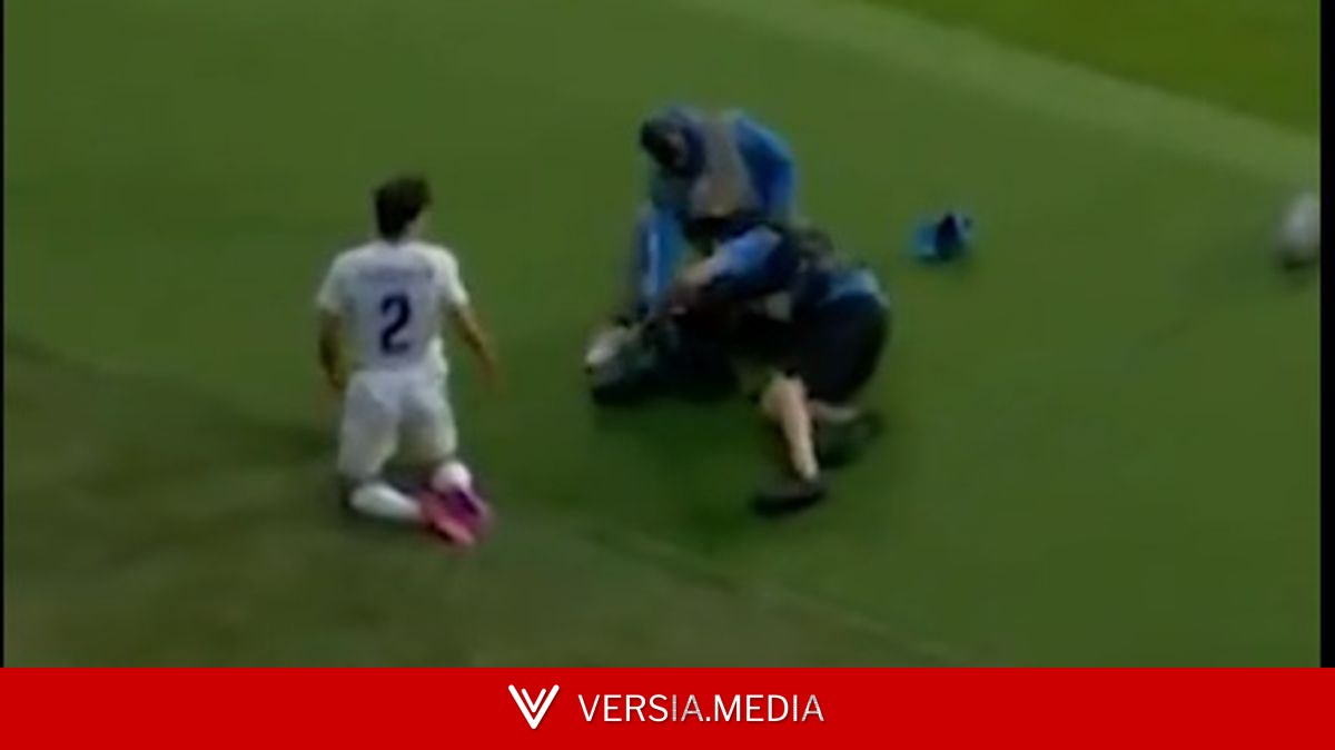 Medics rush to World Cup cameraman after brutal collision with Premier League star