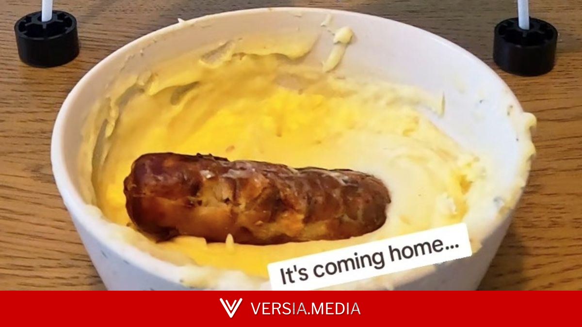 England fan uses bangers and mash to predict World Cup - and Three Lions set to s-mash it