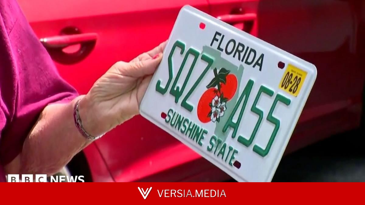 Elderly US woman shocked to receive racy new car licence plate