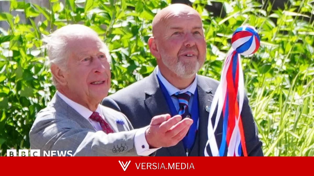King Charles takes part in historic Borders hand ba' game