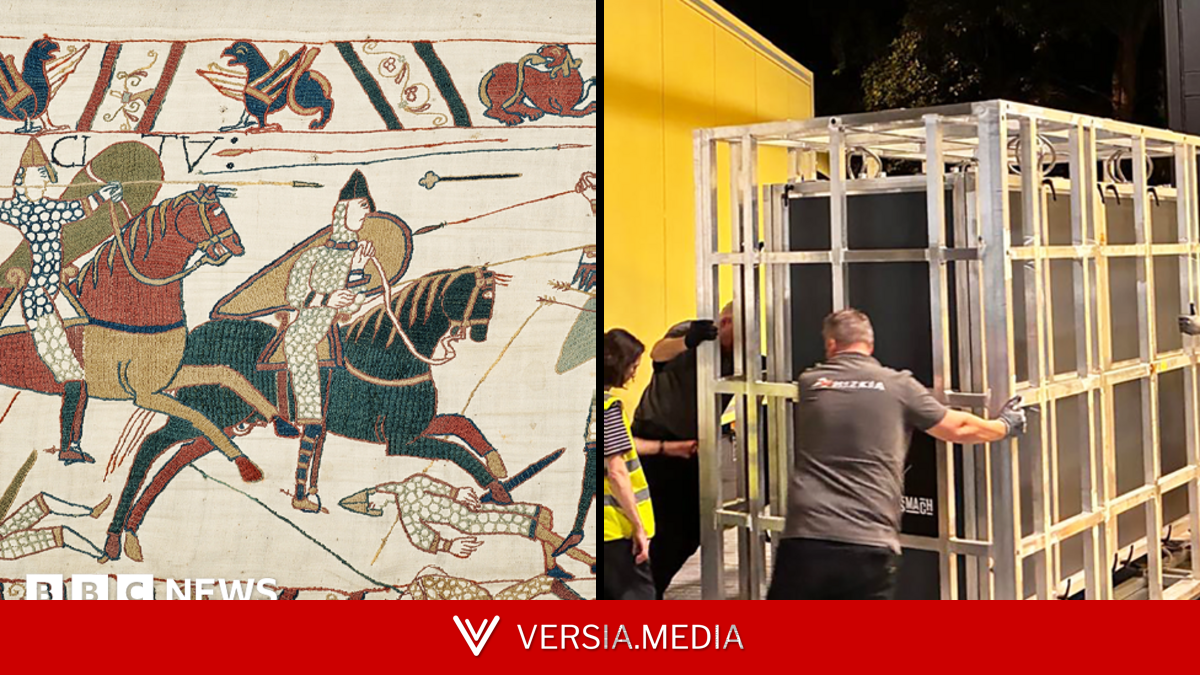 Bayeux Tapestry arrives in UK for first time in 900 years under police guard