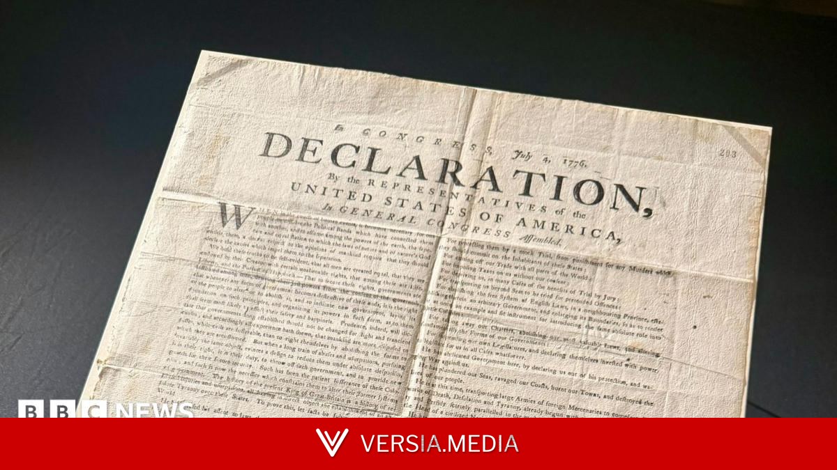 Rare copy of US Declaration of Independence found by volunteer in UK archives