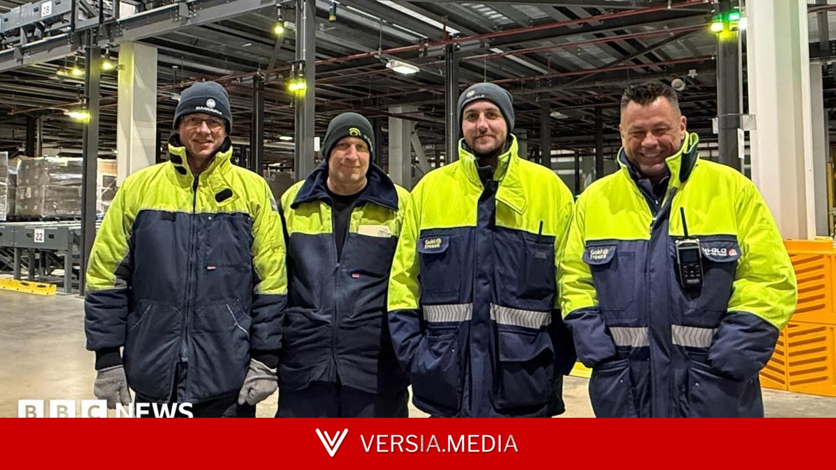 Inside the cold store where it's -18C in a heatwave