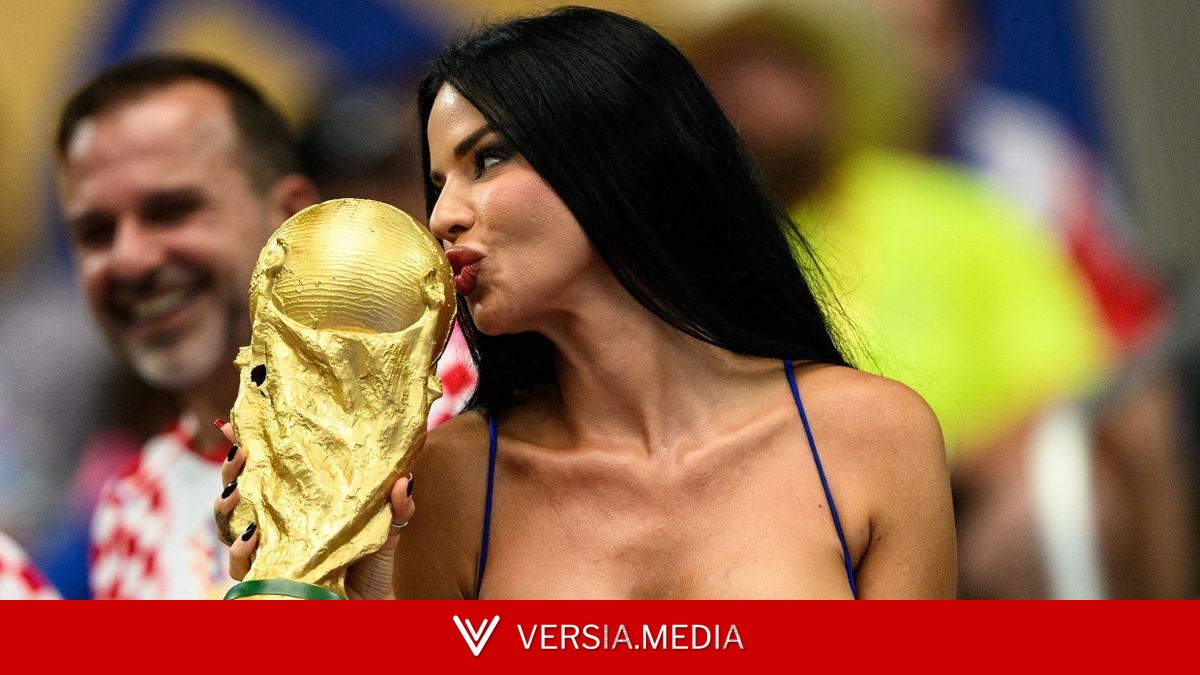 Ex-Miss Croatia Ivana Knoll wears most daring outfit yet for World Cup clash versus England