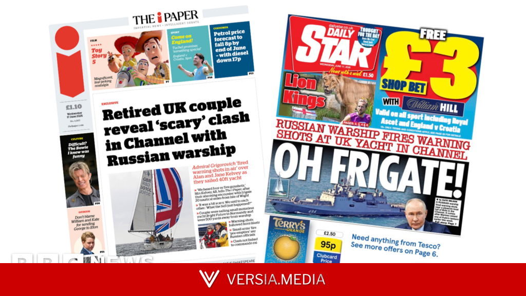 ''Scary' clash in Channel' and 'Oh frigate!'