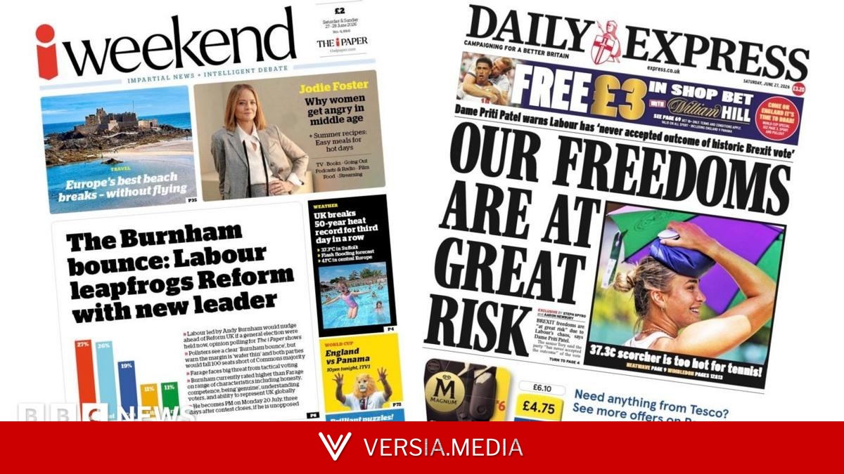 'Burnham election call' and 'Too hot for tennis'
