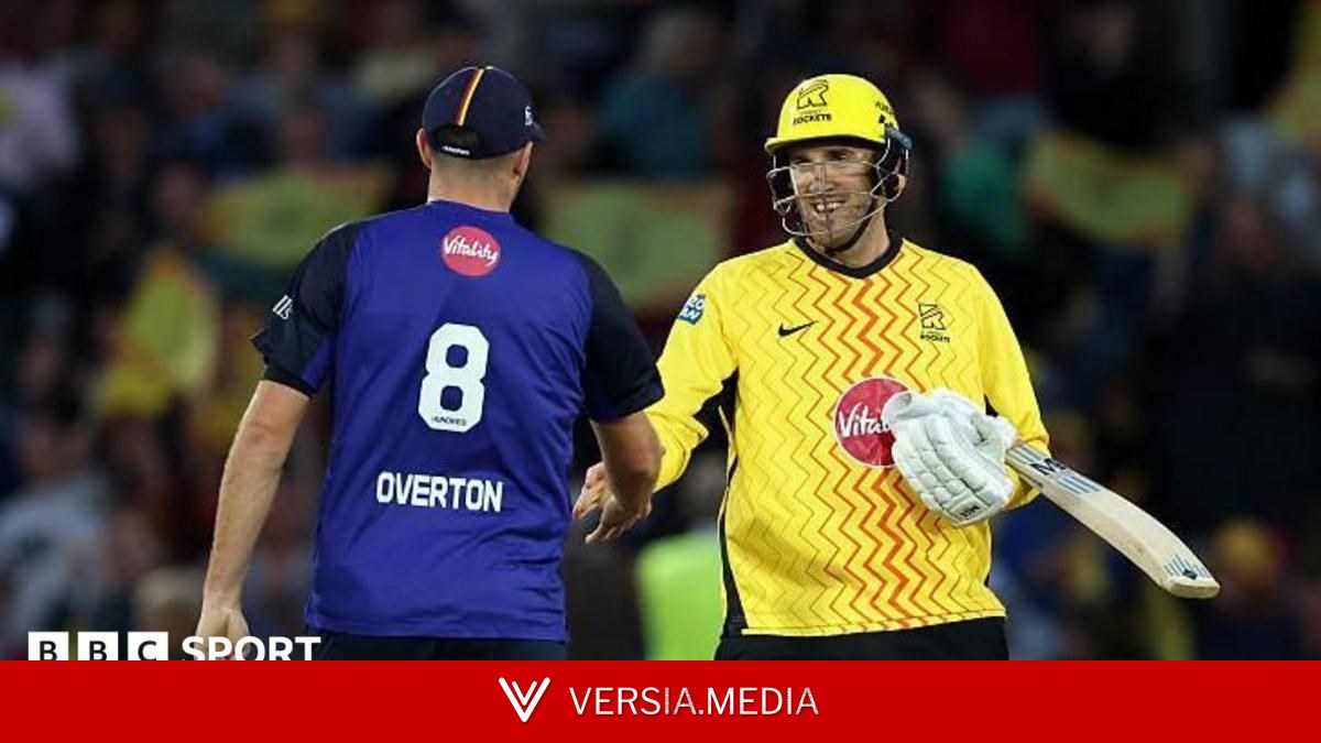 Craig Overton hits twin Jamie for decisive six