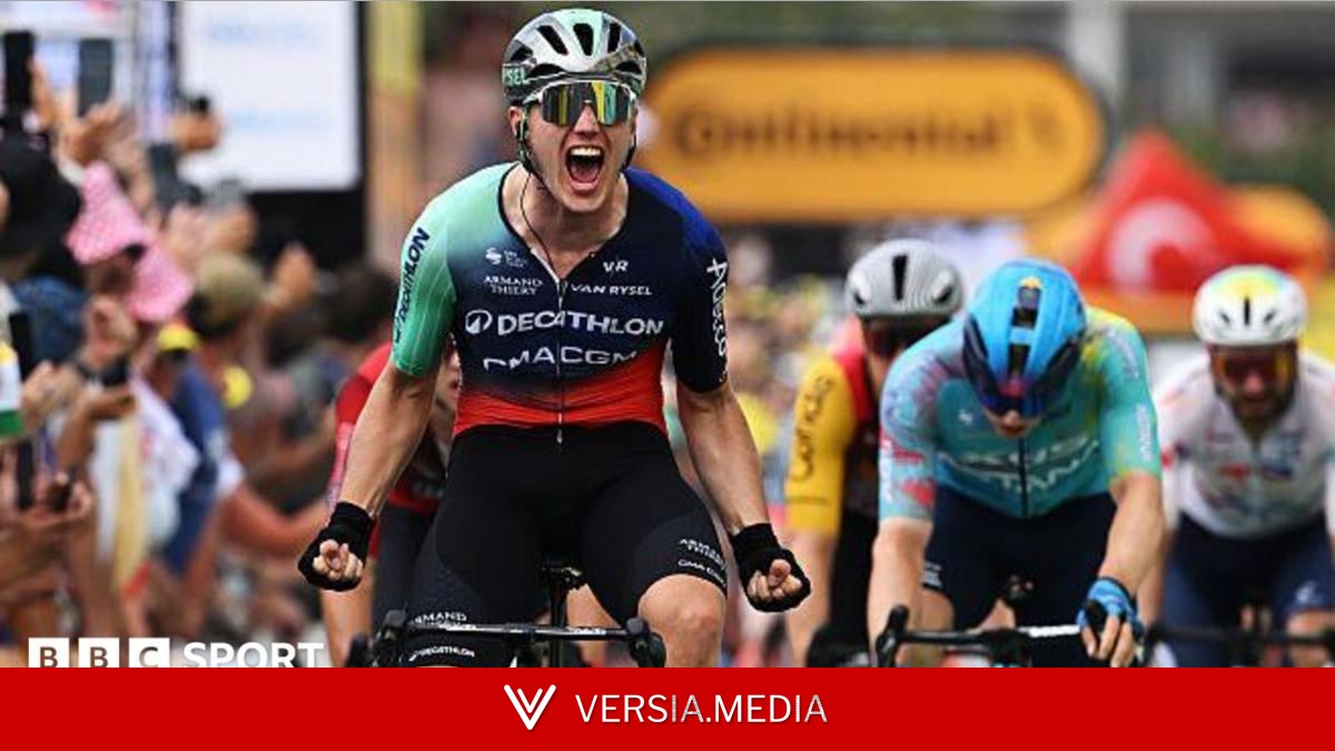 Kooij wins chaotic sprint finish on Tour stage five