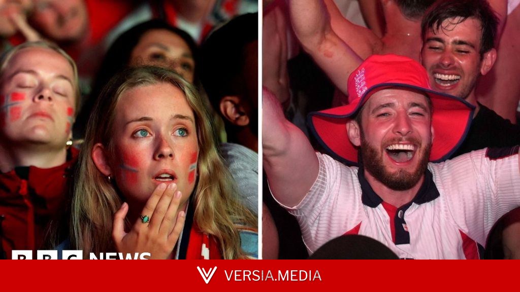 Watch fans react to every goal of England v Norway