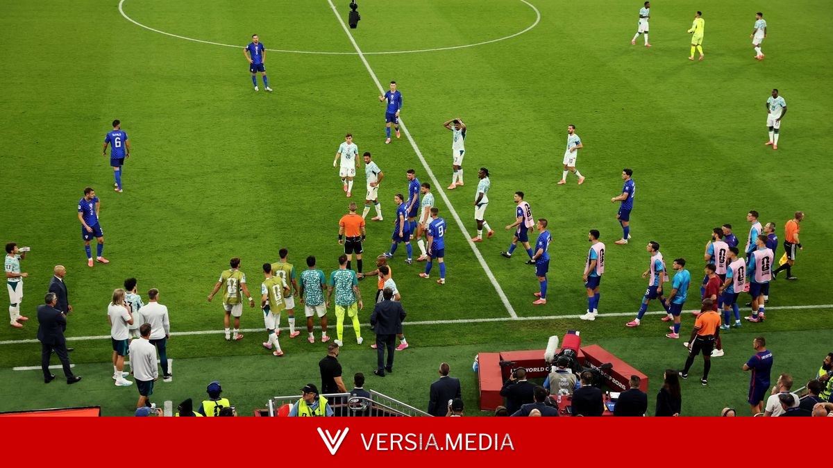 World Cup game stopped as fans explode with bottles hurled on pitch at referee