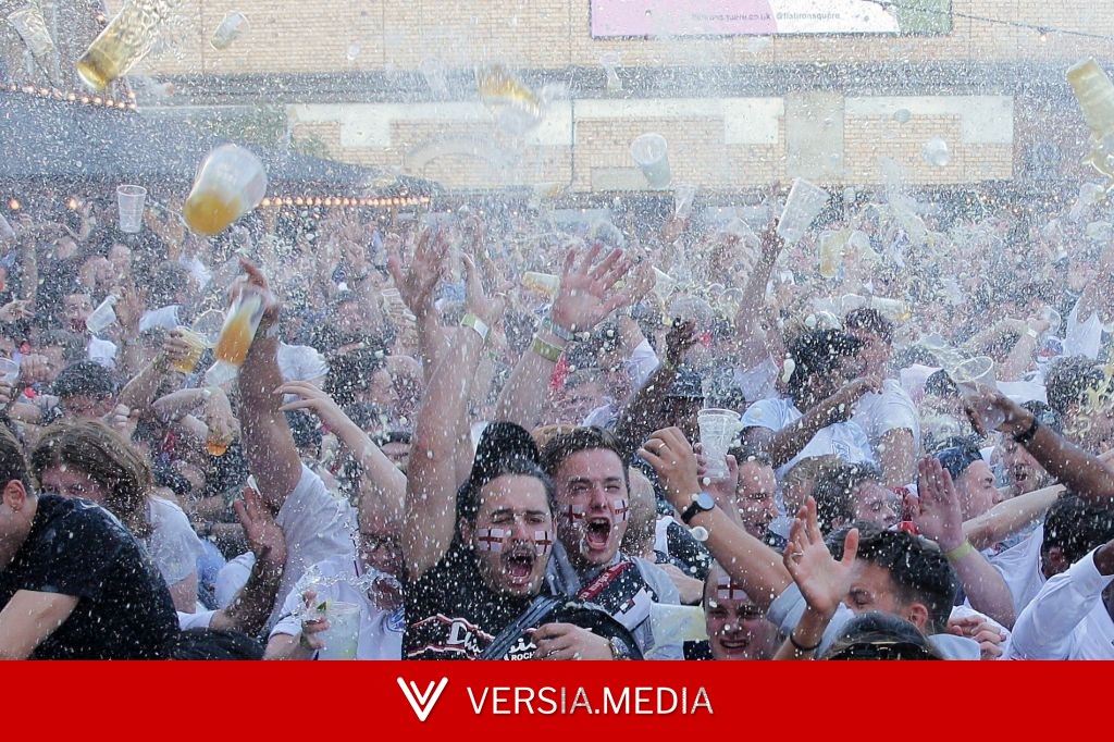 Why do England fans throw beer?