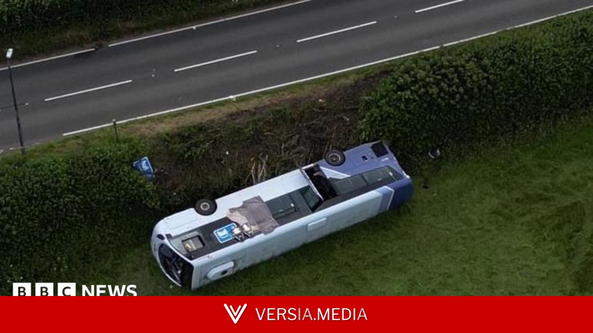 Nineteen injured after bus overturns in Wales