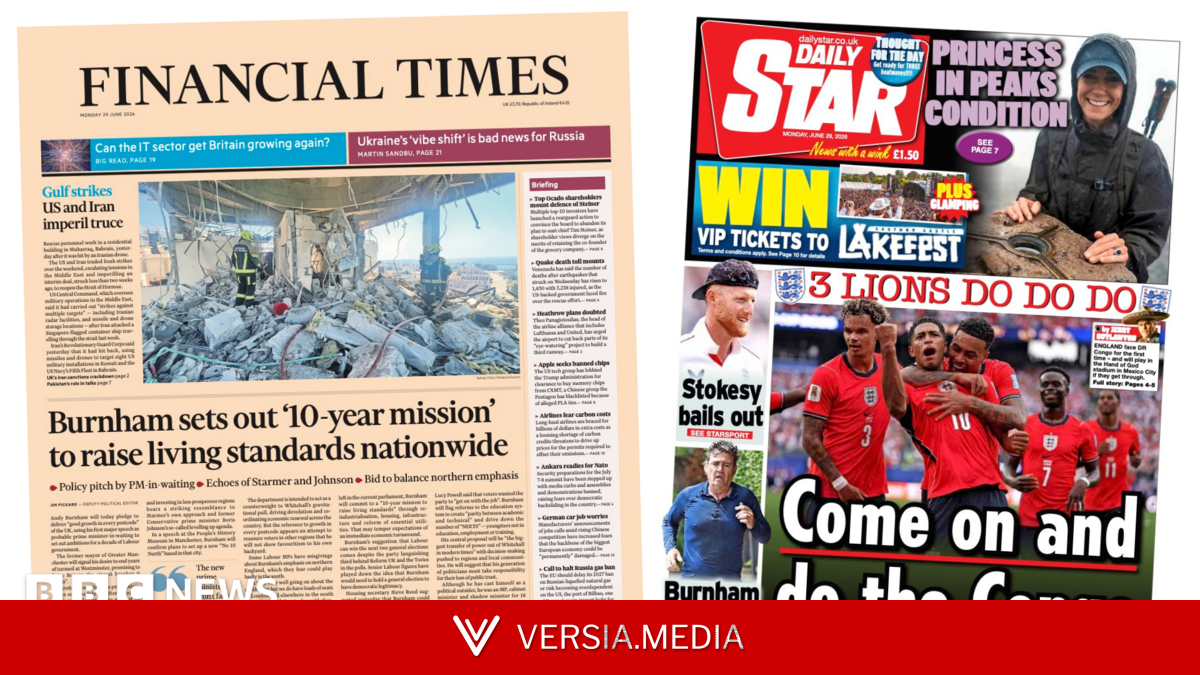 The Papers: 'Burnham's 10-year mission' and 'Princess in Peaks condition'