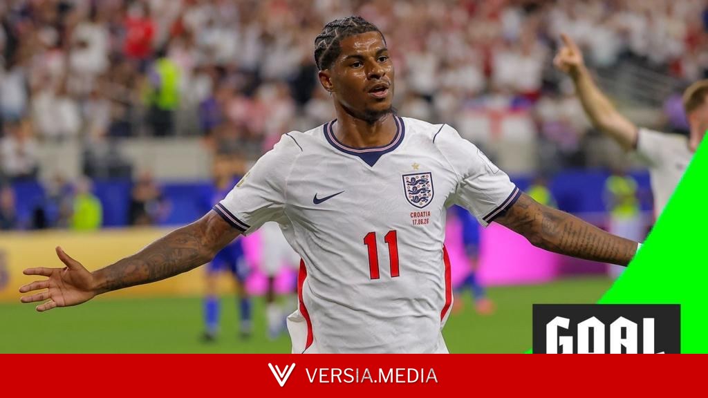 Substitute Rashford guides home England's fourth against Croatia